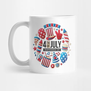 hand-drawn-4th-july-independence-day Mug